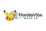 保留皮卡丘头像的 FloridaVibeWearCo Logo